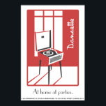 Red Retro Dansette player Pop Art poster<br><div class="desc">Retro record player Pop Art poster</div>