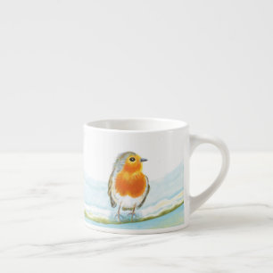 Red Robin na caneca de inverno