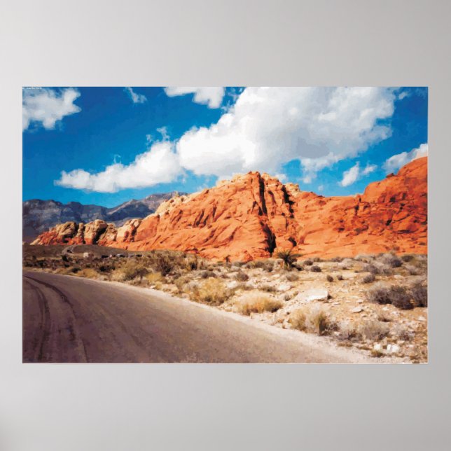 Red Rock Canyon Nevada Vetor Poster (Frente)