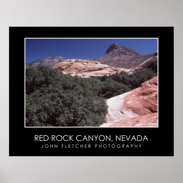 Red Rock Canyon Poster w/ Borders (Frente)