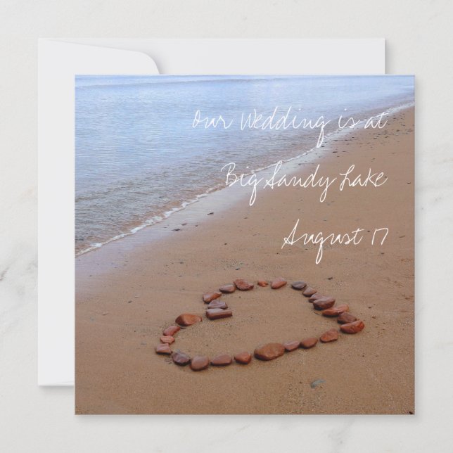 Red Rocks Heart na praia Sandy (Frente)