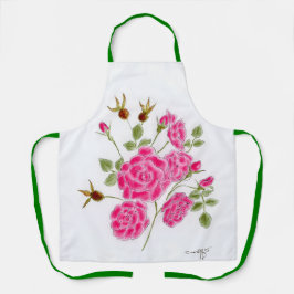 Red Rose Apron