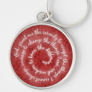 Red Serenity Prayer Chaveiro