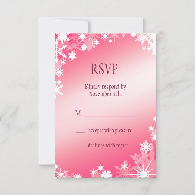 Red Snowflakes RSVP (Frente)