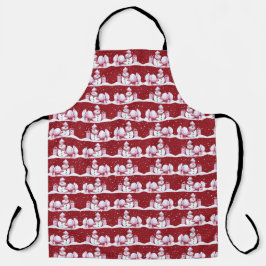 Red Snowman Apron Feriado de Natal em Neve