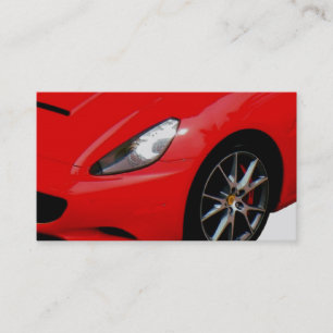 ~Red Sportscar~ CARTÃO DE VISITA, PERSONALIZE A TI