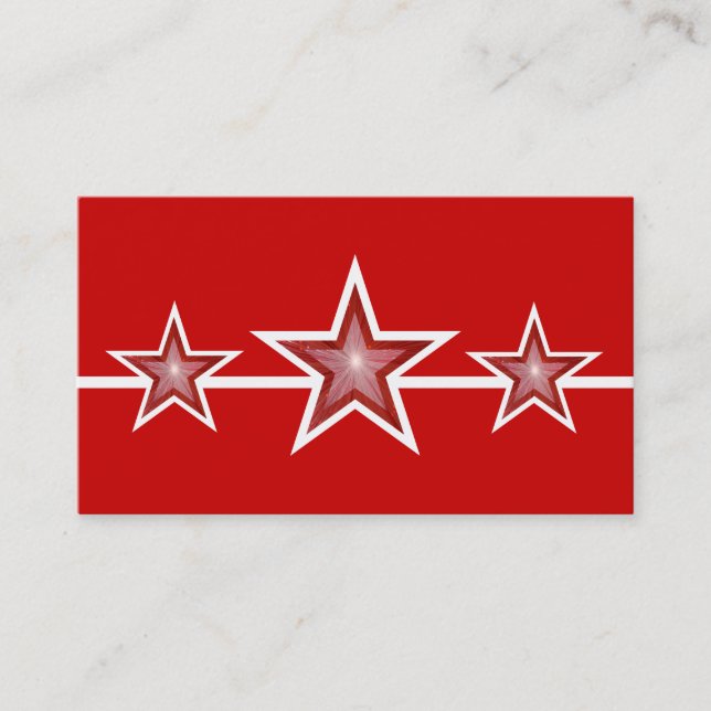 Red Star 3 estrelas cartão de visita (Frente)