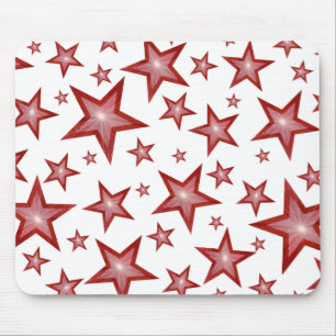 Red Stars Mousepad branco