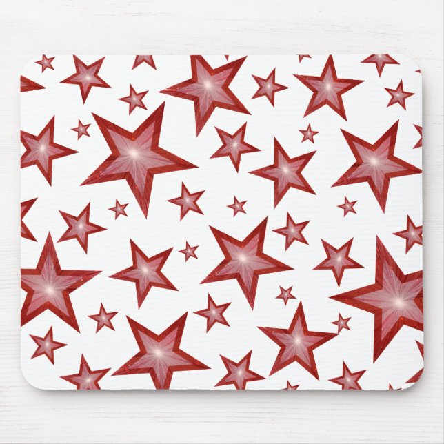 Red Stars Mousepad branco (Frente)