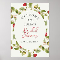 Red Sweet Wild Strawberry Flowers Poster