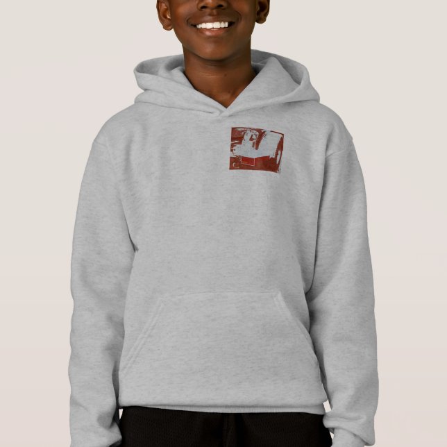 Red "Take to the Road" Graphic Hoodie (Frente)
