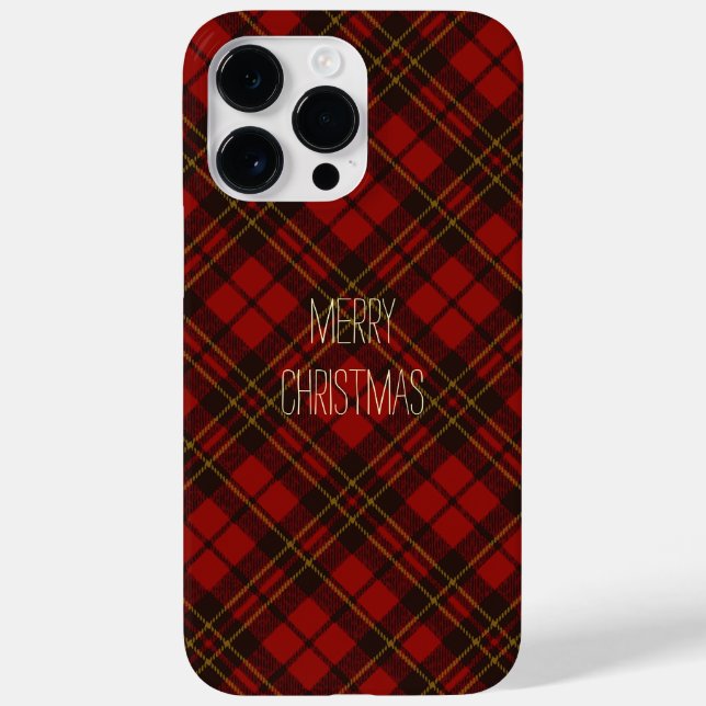 Red Tartan Felry xadrez de Natal Personalizar (Verso)