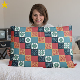 Red Teal Orange Classic European Mosaic Tiles