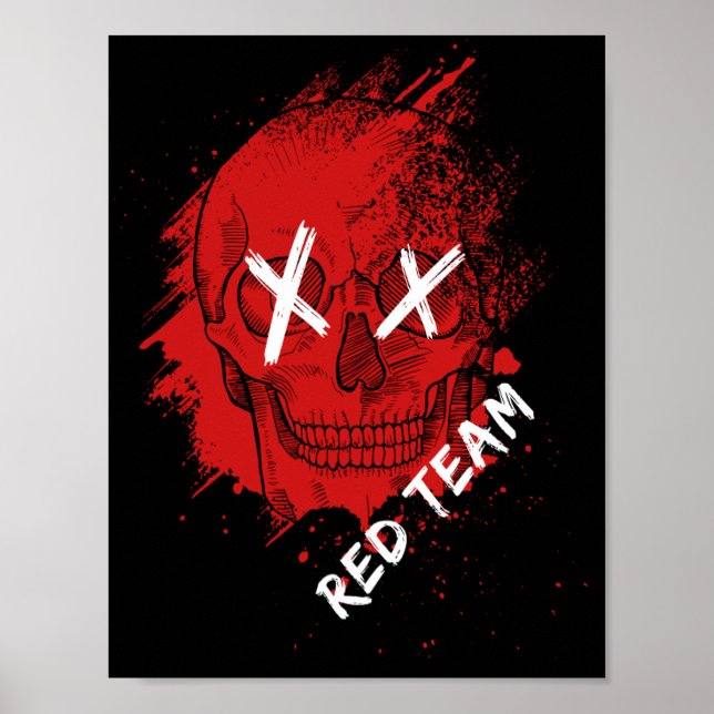 Red Team Skull Poster (Frente)
