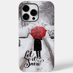Red Umbrella na Wonderland de inverno - Deixe-a ne