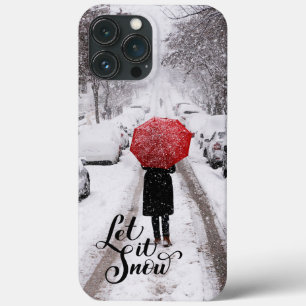 Red Umbrella na Wonderland de inverno - Deixe-a ne