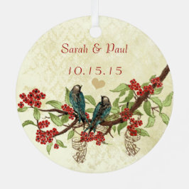 Red Vintage Bird 1rua Foto Natal Notas Brown