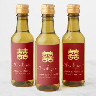 Red Vintage, coração de casamento chinês dupla 