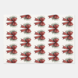 Red Watercolor Christmas Bow