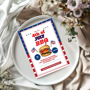 Red White Blue 4 de julho de 2014 Convite para apr