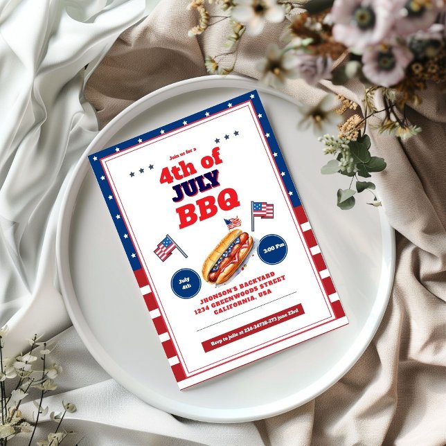 Red White Blue 4 de julho de 2014 Convite para apr (Criador carregado)