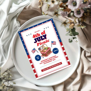 Red White Blue 4 de julho de 2014 Convite para apr