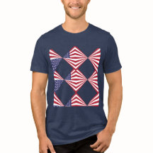 Red White e Blue Flag T SHIRT, Patriótico