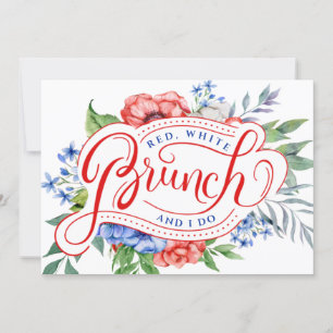 Red White e eu   Convite Floral Brunch