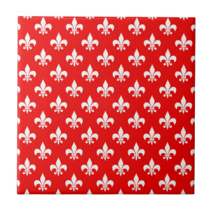 Red White Fleur-de-lis
