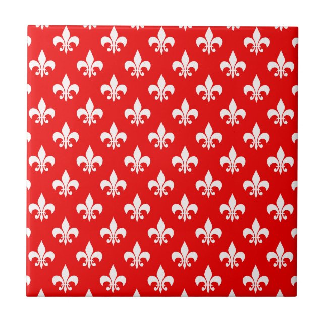 Red White Fleur-de-lis (Frente)