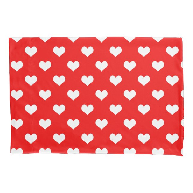 Red White Love Heart Pattern Design (Frente)
