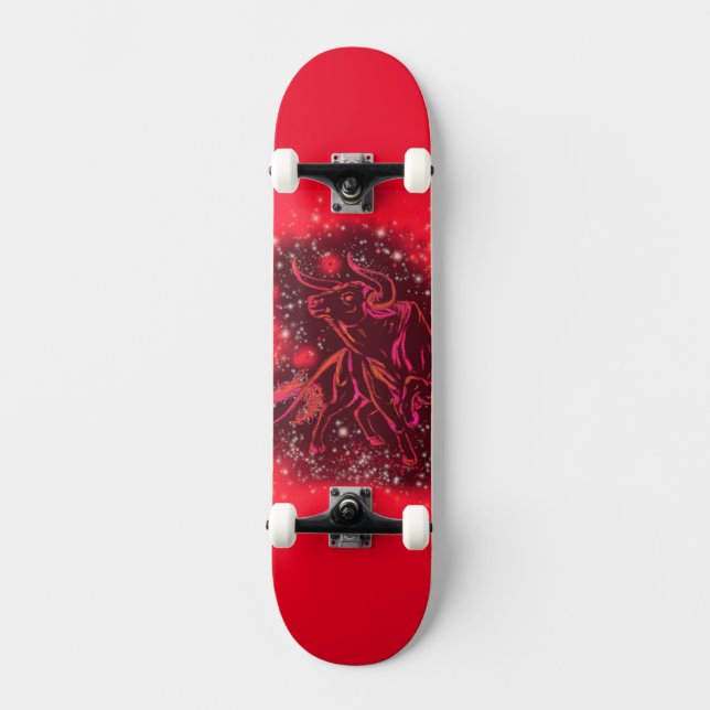 Red Wild Bull no skate Starry Night (Frente)