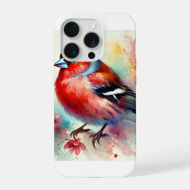 Red Winged Finch 251024AREF121 - Watercolor (Verso)