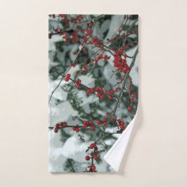 Red Winter Berries Natal Holidy Toalha
