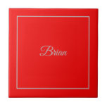 Red Your Name Minimalist Personal Modern<br><div class="desc">Design moderno profissional simples.</div>
