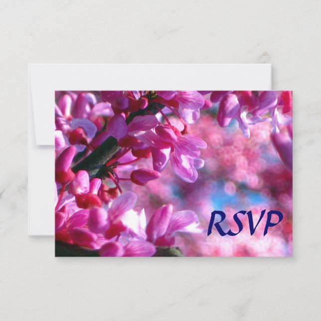 Redbud Rosa Blossoms Bat Mitzvah RSVP (Frente)