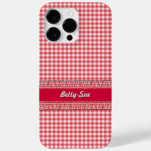 RedCheckered Case com seu nome
