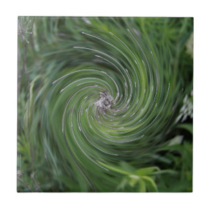 Redemoinho Floral Verde Chartreuse Abstrato Retrô