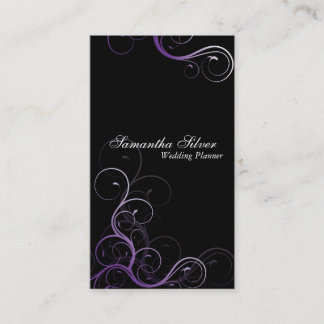 Redemoinho roxo do cartão de visita elegante do