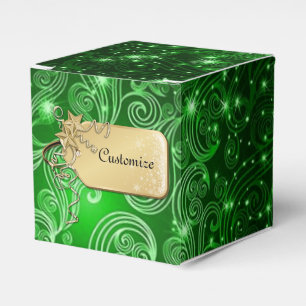 Redemoinhos celestiais do verde & caixa do favor