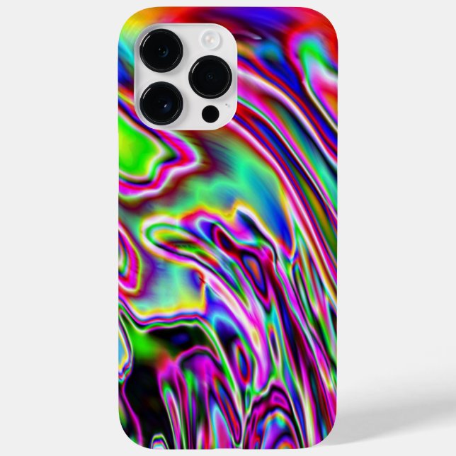 Redemoinhos de Neon Arte Digital Multicolorido (Verso)