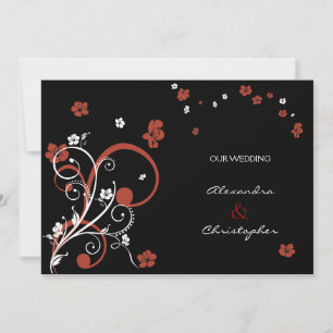 Redemoinhos & Flores Anúncio de Casamento Elegante