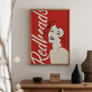 Redhead Matchbox Art Impressão - Retro Vintage Wal