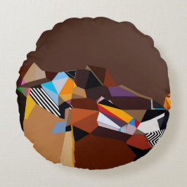 Redonda Almofada artística Almofada única de design luxo
