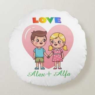 Redonda Almofada de Foto Personalizada EUA – Imagem Person