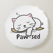 Almofada de lançamento de gato Paw-sed – Decoração