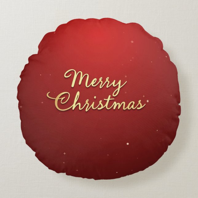 Redonda almofada de Natal (Frente)