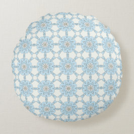 Redonda almofada decorativa com um padrão geométrico