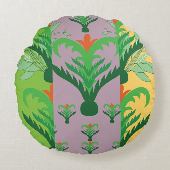 Redonda Almofada Decorativa Harmony Line Pattern – Bal (Frente)