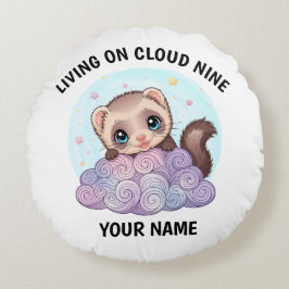 Redonda Almofada Personalizada de Furão Fofo